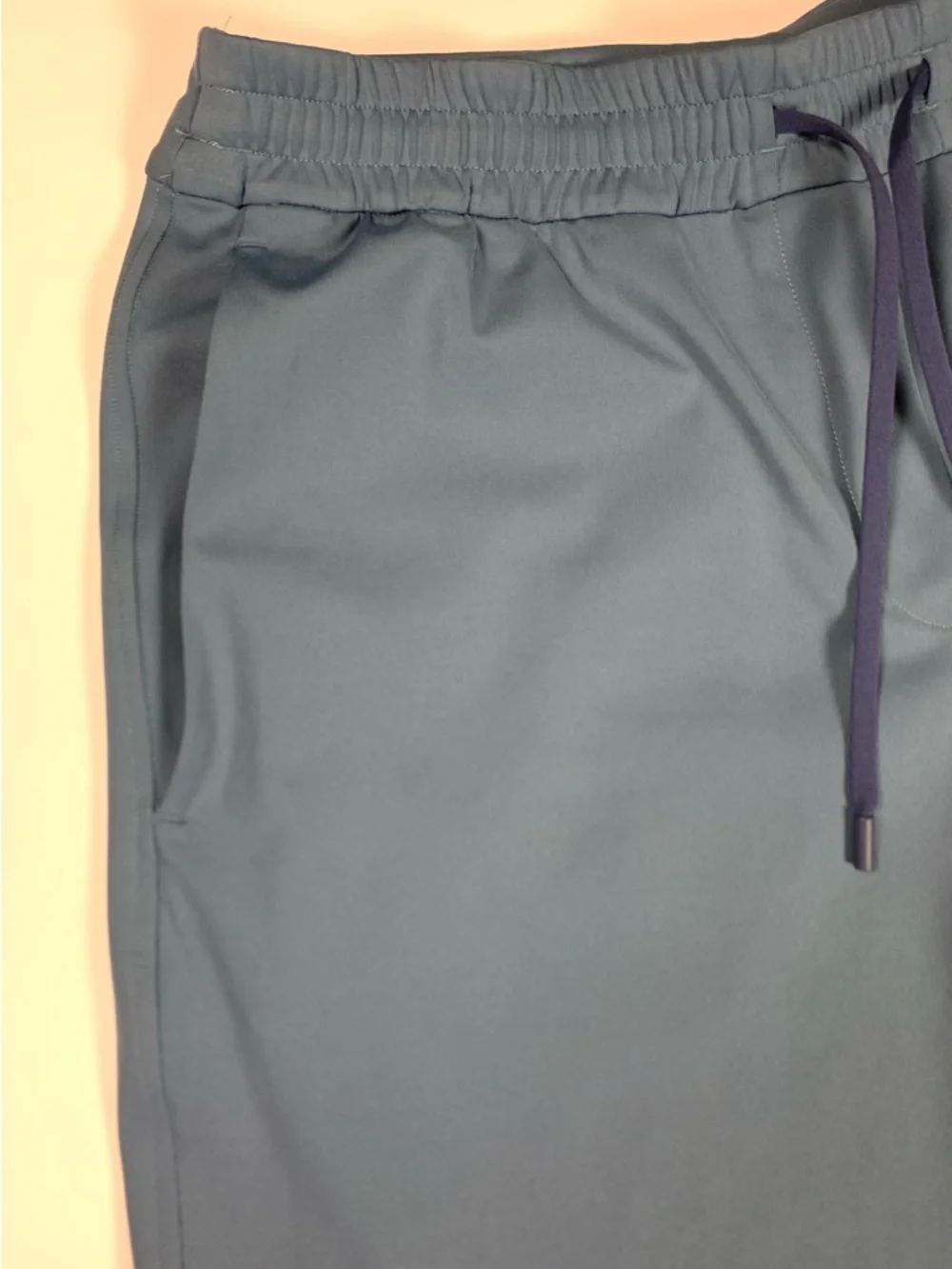 Lululemon Wide Leg Pants Womens S Blue Luxtreme Drawstring Pull On Pockets